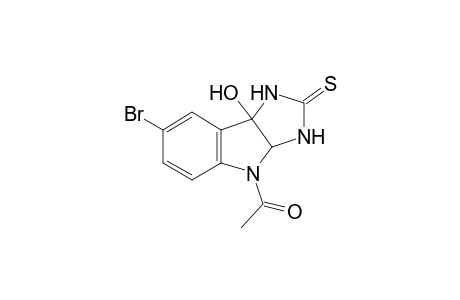 1-(7-bromo-8b-hydroxy-2-sulfanylidene-3,3a-dihydro-1H-imidazo[5,4-b]indol-4-yl)ethanone