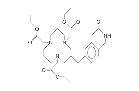 3-(Acetamidomethylbenzyl)-1,5,9-tris(ethoxycarbo nylmethyl)-1,5,9-triaza-cyclododecane