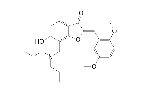 3(2H)-benzofuranone, 2-[(2,5-dimethoxyphenyl)methylene]-7-[(dipropylamino)methyl]-6-hydroxy-, (2Z)-