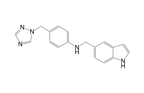 1H-indole-5-methanamine, N-[4-(1H-1,2,4-triazol-1-ylmethyl)phenyl]-