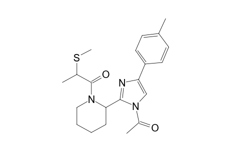 1-(2-(1-acetyl-4-(p-tolyl)-1H-imidazol-2-yl)piperidin-1-yl)-2-(methylthio)propan-1-one