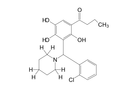 3'-(o-CHLORO-alpha-PIPERIDINOBENZYL)-2',4',5'-TRIHYDROXYBUTYROPHENONE