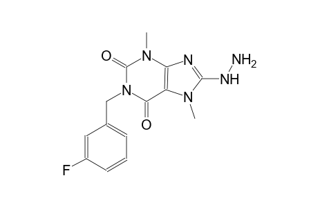 1-(3-fluorobenzyl)-8-hydrazino-3,7-dimethyl-3,7-dihydro-1H-purine-2,6-dione