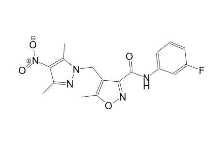 4-[(3,5-dimethyl-4-nitro-1H-pyrazol-1-yl)methyl]-N-(3-fluorophenyl)-5-methyl-3-isoxazolecarboxamide