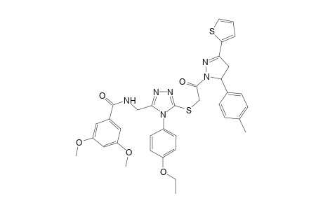 benzamide, N-[[5-[[2-[4,5-dihydro-5-(4-methylphenyl)-3-(2-thienyl)-1H-pyrazol-1-yl]-2-oxoethyl]thio]-4-(4-ethoxyphenyl)-4H-1,2,4-triazol-3-yl]methyl]-3,5-dimethoxy-