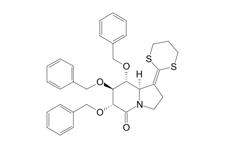 (6R,7S,8R,8ar)-1-[2-(1,3-Dithianylidene)]-6,7,8-tris(benzyloxy)-indolizidin-5-one