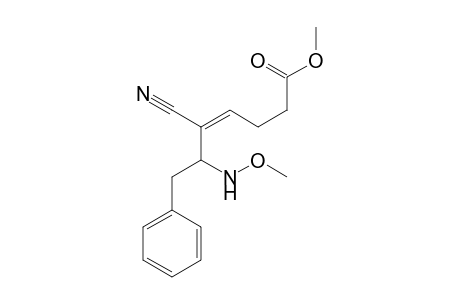 Methyl (4E)-5-cyano-6-(methoxyamino)-7-phenyl-4-heptenoate