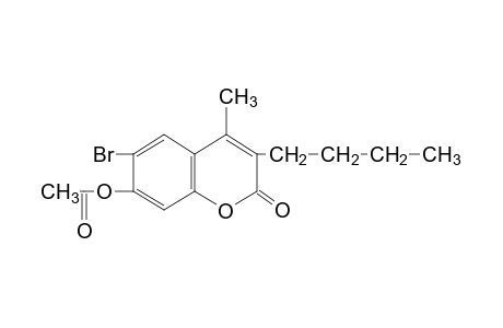 6-bromo-3-butyl-7-hydroxy-4-methylcoumarin, acetate