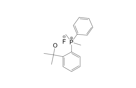 DIMETHYLPHENYL-[2-(1-METHYL-1-HYDROXYMETHYL)-PHENYL]-PHOSPHONIUM-FLUORIDE,ISOMER-#1