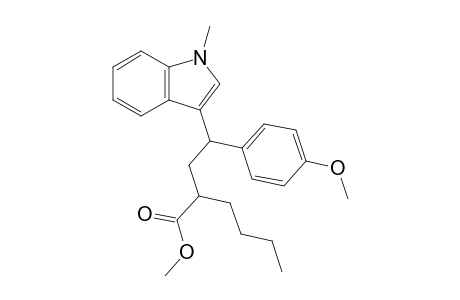 methyl 2-(2-(4-methoxyphenyl)-2-(1-methyl-1H-indol-3-yl)ethyl)hexanoate