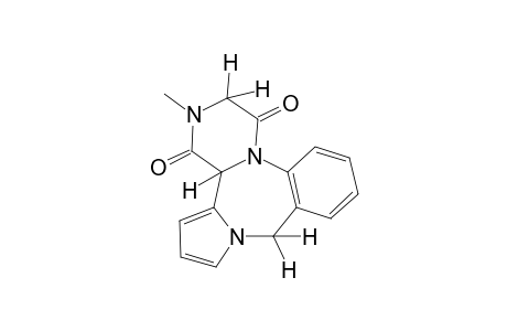 3,14b-dihydro-2-methyl-2H,10H-pyrazino[1,2-a]pyrrolo[2,1-c][1,4]benzodiazepine-1,4-dione