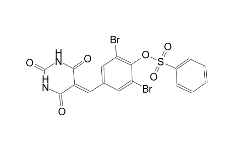 2,6-dibromo-4-[(2,4,6-trioxotetrahydro-5(2H)-pyrimidinylidene)methyl]phenyl benzenesulfonate