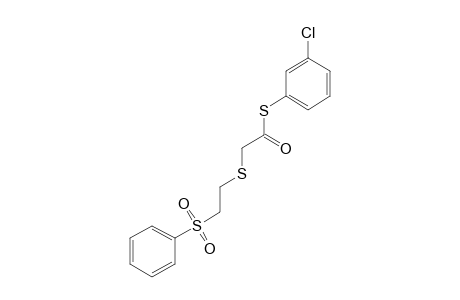 {[2-(phenylsulfonyl)ethyl]thio}thioacetic acid, S-(m-chlorophenyl) ester