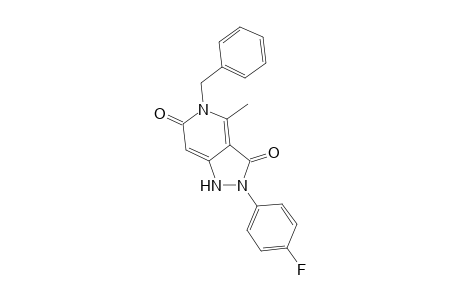 1H-Pyrazolo[4,3-c]pyridine-3,6(2H,5H)-dione, 2-(4-fluorophenyl)-4-methyl-5-(phenylmethyl)-