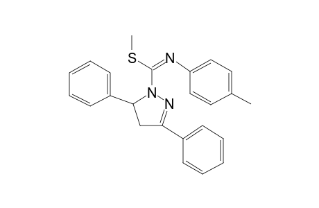 1H-Pyrazole-1-methanimine, 4,5-dihydro-N-(4-methylphenyl)-.alpha.-(methylthio)-3,5-diphenyl-