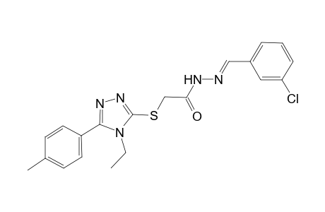 N'-[(E)-(3-chlorophenyl)methylidene]-2-{[4-ethyl-5-(4-methylphenyl)-4H-1,2,4-triazol-3-yl]sulfanyl}acetohydrazide