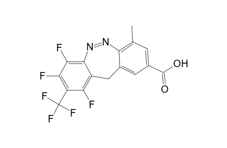 1,3,4-Trifluoro-7-methyl-2-trifluoromethyl-11H-dibenzo(C,F)(1,2)diazepine-9-carboxylic acid