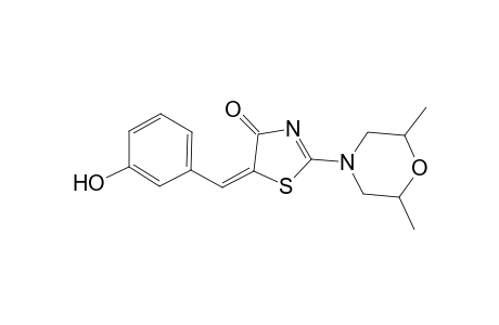 4(5H)-thiazolone, 2-(2,6-dimethyl-4-morpholinyl)-5-[(3-hydroxyphenyl)methylene]-, (5E)-