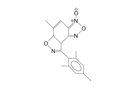 3b,6a-Dihydro-7-methyl-4-(2,4,6-trimethyl-phenyl)-oxazolo(4,5-E)(2,1,3)-benzoxadiazole 1-oxide