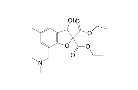 2,3-dihydro-7-[(dimethylamino)methyl]-3-hydroxy-5-methyl-2,2-benzofurandicarboxylic acid, diethyl ester