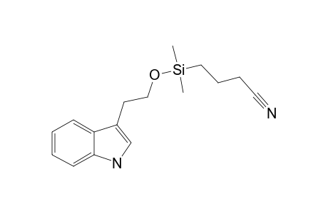 3-(2-Hydroxyethyl)indole, (3-cyanopropyl)dimethylsilyl ether