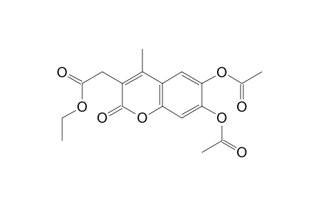 6,7-Diacetoxy-3-(ethoxycarbonylmethyl)-4-methylcoumarin