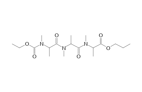 Alanylalanylalanine, N,N',N''-trimethyl-N''-ethoxycarbonyl-, propyl ester