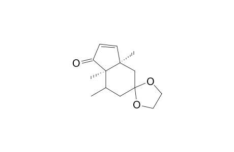 Spiro[1,3-dioxolane-2,5'-[5H]inden]-1'(4'H)-one, 3'a,6',7',7'a-tetrahydro-3'a,7',7'a-trimethyl-, (3'a.alpha.,7'.alpha.,7'a.alpha.)-(.+-.)-