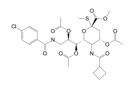 METHYL_(METHYL_5-CYCLOBUTYLAMIDO-4,7,8-TRI-O-ACETYL-9-(4-CHLOROBENZAMIDO)-3,5,9-TRIDEOXY-D-GLYCERO-ALPHA-D-GALACTO-2-NONULO