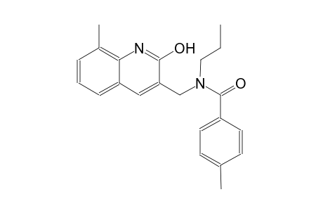 N-[(2-hydroxy-8-methyl-3-quinolinyl)methyl]-4-methyl-N-propylbenzamide