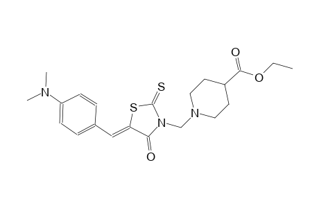 ethyl 1-({(5Z)-5-[4-(dimethylamino)benzylidene]-4-oxo-2-thioxo-1,3-thiazolidin-3-yl}methyl)-4-piperidinecarboxylate