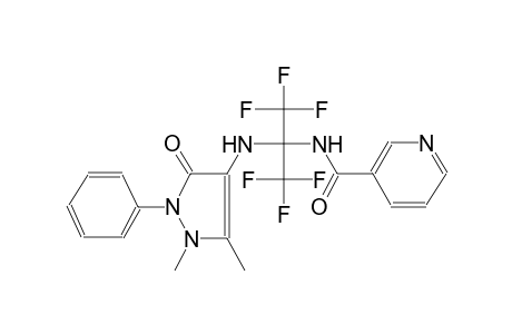 3-pyridinecarboxamide, N-[1-[(2,3-dihydro-1,5-dimethyl-3-oxo-2-phenyl-1H-pyrazol-4-yl)amino]-2,2,2-trifluoro-1-(trifluoromethyl)ethyl]-