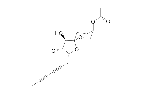 Acetic acid (3R,4S)-3-chloro-2-hexa-2,4-diyn-(E)-ylidene-4-hydroxy-1,6-dioxa-spiro[4.5]dec-8-yl ester