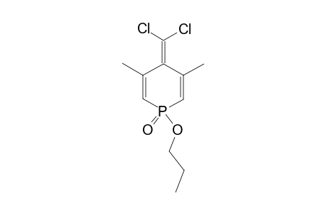 4-Dichloromethylene-1,4-dihydro-3,5-dimethyl-1-(1-propoxy)-phosphinine 1-Oxide