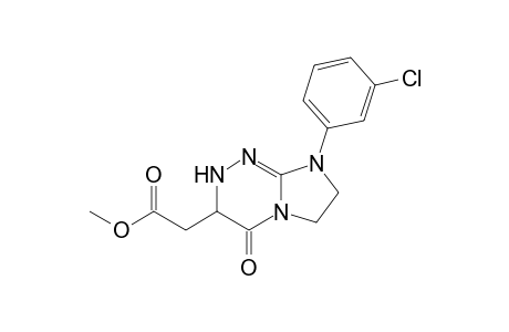 Methyl 2-[4-oxo-8-(3-chlorophenyl)-2H-3,4,6,7-tetrahydroimidazo[2,1-c][1,2,4]triazin-3-yl]acetate