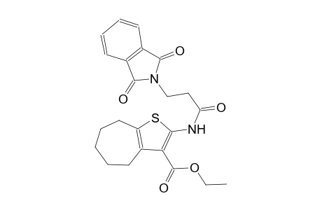 4H-cyclohepta[b]thiophene-3-carboxylic acid, 2-[[3-(1,3-dihydro-1,3-dioxo-2H-isoindol-2-yl)-1-oxopropyl]amino]-5,6,7,8-tetrahydro-, ethyl ester