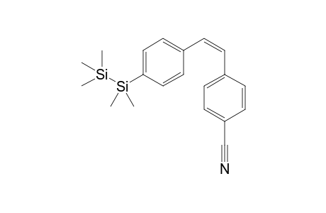 (Z)-4-Cyano-4'-(pentamethyldisilanyl)-stilbene