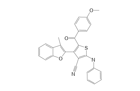 5-(4-Methoxybenzoyl)-4-(3-methylbenzofuran-2-yl)-2-(phenylamino)thiophene-3-carbonitrile