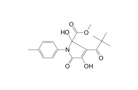 3-(2,2-Dimethyl-propionyl)-2,4-dihydroxy-5-oxo-1-p-tolyl-2,5-dihydro-1H-pyrrole-2-carboxylic acid methyl ester