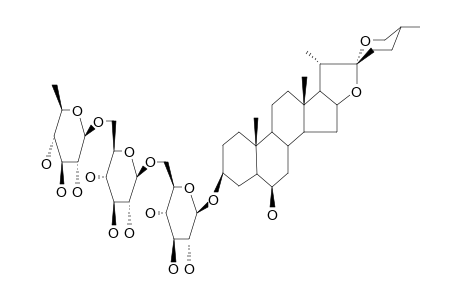 3-O-[BETA-QUINOVOPYRANOSYL-(1->6)-BETA-GLUCOPYRANOSYL-(1->6)-BETA-GLUCOPYRANOSYL]-CHLOROGENIN