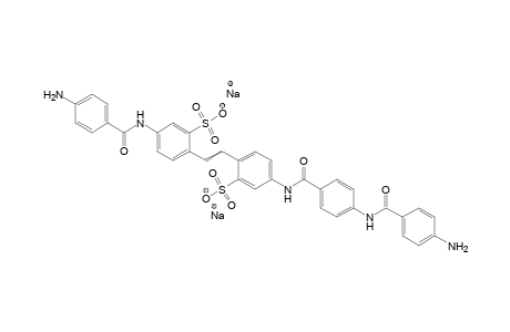 Benzenesulfonic acid, 5-[(4-aminobenzoyl)amino]-2-[2-[4-[[4-[(4-aminobenzoyl)amino]benzoyl]amino]-2-sulfophenyl]ethenyl], disodium salt