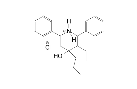 3-ethyl-4-hydroxy-2,6-diphenyl-4-propylpiperidinium chloride