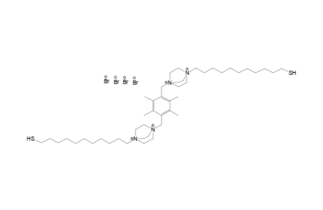 3,6-bis(1-undecanethiol-N'-11-dabco-N-methyl)-1,2,4,5-tetramethylbenzene tetrabromide