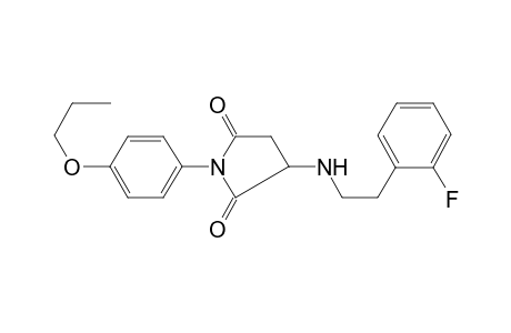 Pyrrolidine-2,5-dione, 3-[2-(2-fluorophenyl)ethylamino]-1-(4-propoxyphenyl)-