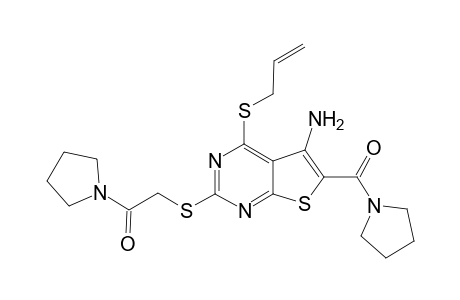 5-Amino-4-(allyllthio)-2-[(pyrrolidinylcarbonyl)methylthio]-thieno[2,3-d]pyrimidine-6-carboxylic Acid - Pyrrolidide