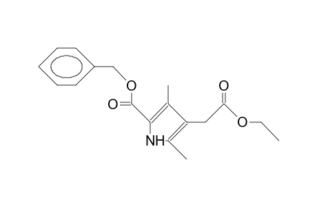 3,5-DIMETHYL-4-ETHOXYCARBONYLMETHYL-PYRROL-2-CARBONSAEUREBENZYLESTER