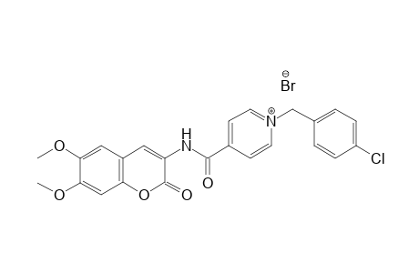 1-(4-Chlorobenzyl)-4-(6,7-dimethoxy-2-oxo-2H-chromen-3-ylcarbamoyl)pyridinium bromide