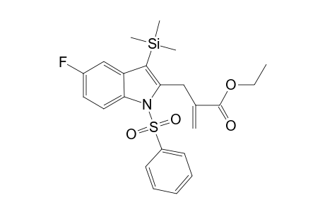 2-(1-Benzenesulfonyl-5-fluoro-3-trimethylsilanyl-1H-indol-2-ylmethyl)acrylic acid ethyl ester