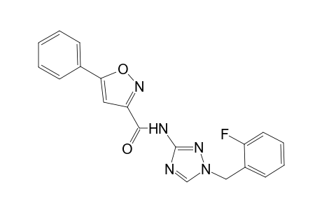 N-[1-(2-fluorobenzyl)-1H-1,2,4-triazol-3-yl]-5-phenyl-3-isoxazolecarboxamide