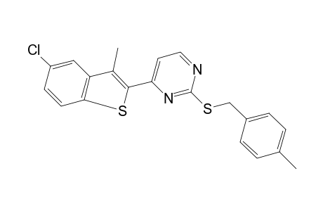 4-(5-chloro-3-methylbenzo[b]thien-2-yl)-2-[(p-methylbenzyl)thio]pyrimidine